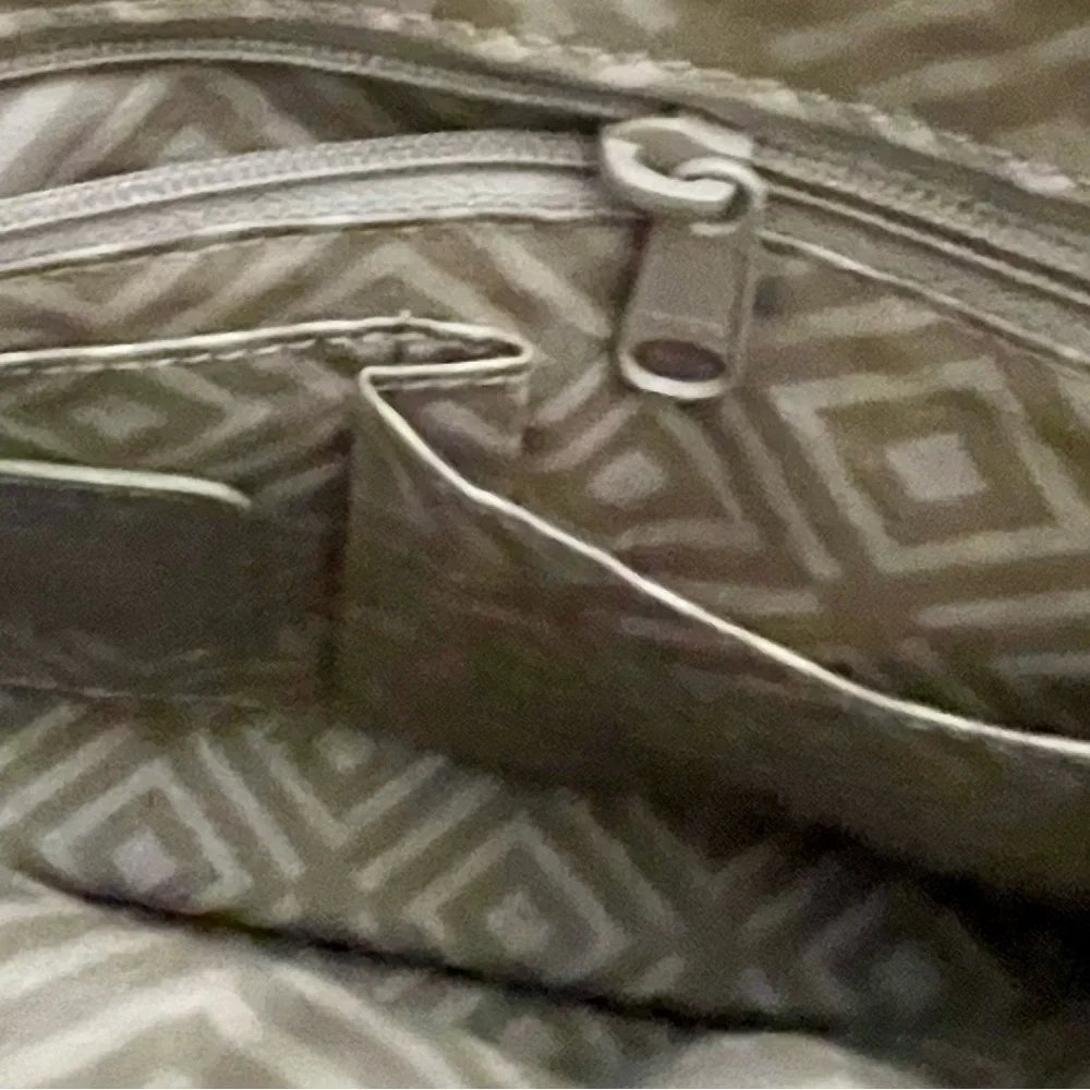 Brighton Taupe Leather Crossbody Bag with Braided Strap & Heart - Picture 7 of 16